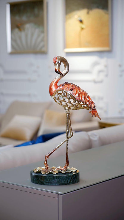 Gilded Flamingo Grace Artisan Sculpture