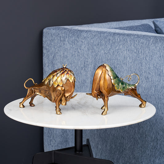 Gilded Bull of Power Ornament V1