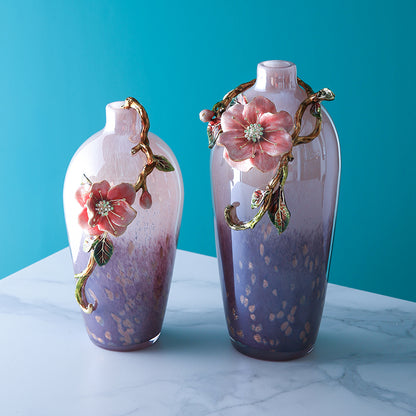 مزهرية زجاجية من زهرة الشفق