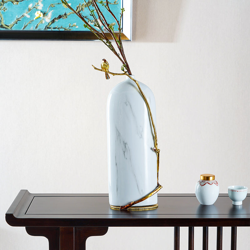 The "Horizon" Gilded Bird Bud Vase