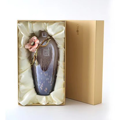 مزهرية زجاجية من زهرة الشفق