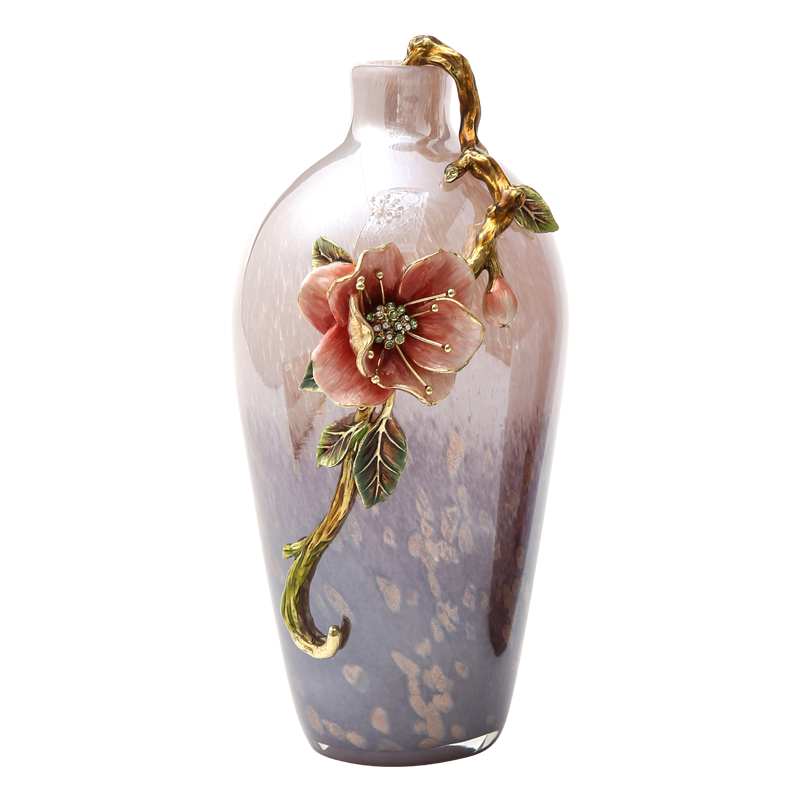 مزهرية زجاجية من زهرة الشفق