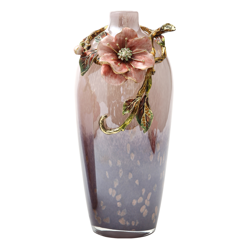 مزهرية زجاجية من زهرة الشفق