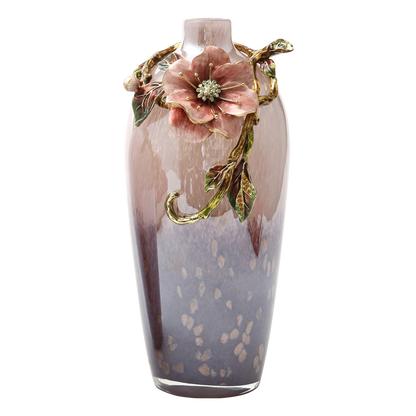 مزهرية زجاجية من زهرة الشفق