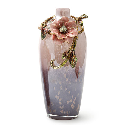 مزهرية زجاجية من زهرة الشفق