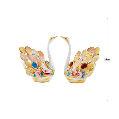 Eternal Grace Jeweled Swan Duo