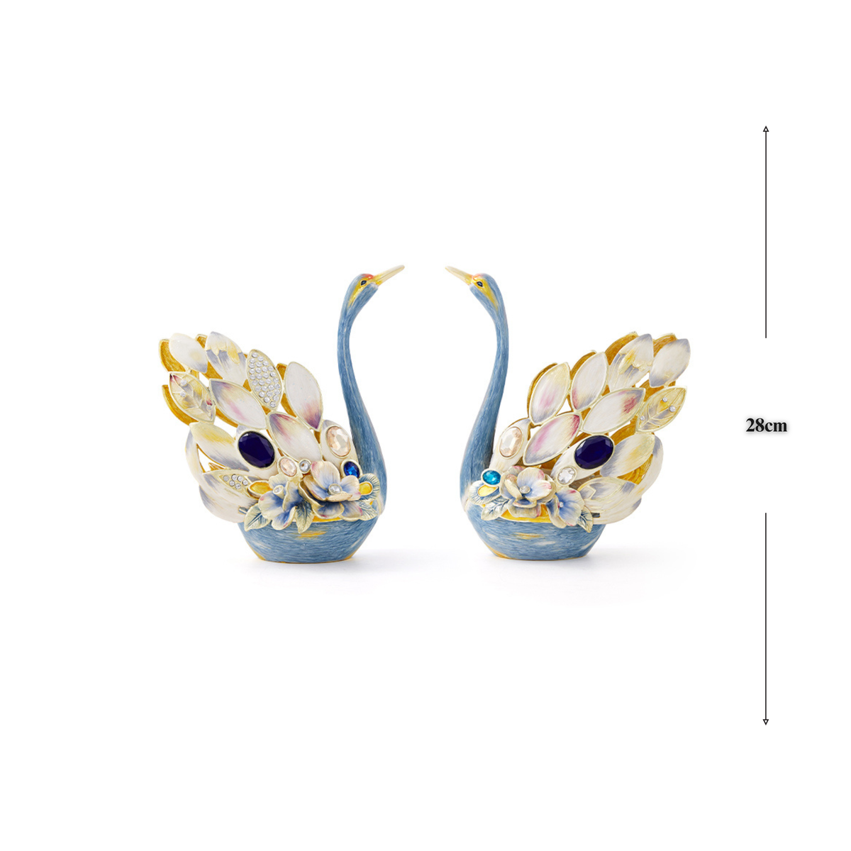 Celestial Blue Jeweled Swan