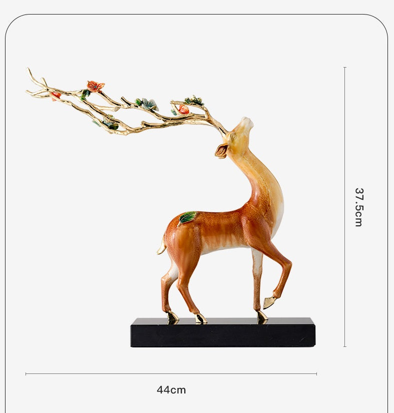 The "Sylva" Blooming Antler Stag Sculpture