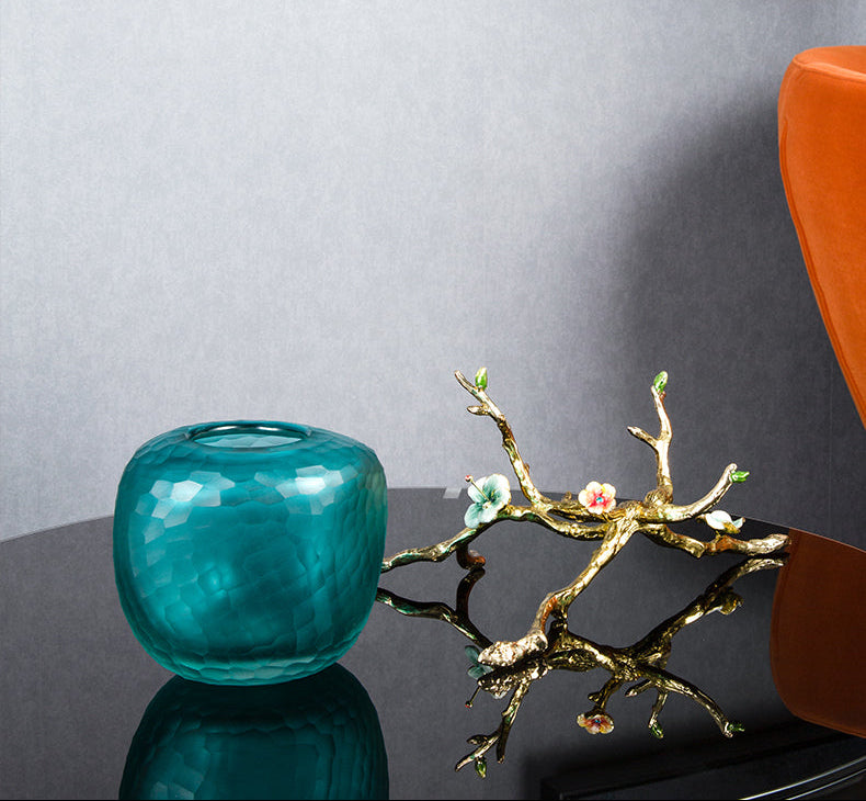 Emerald Sanctuary "Golden Root" Pedestal Vase