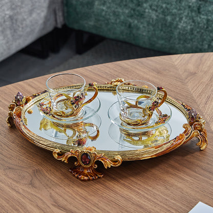 The "Belladonna" Jeweled & Gilded Serving Tray