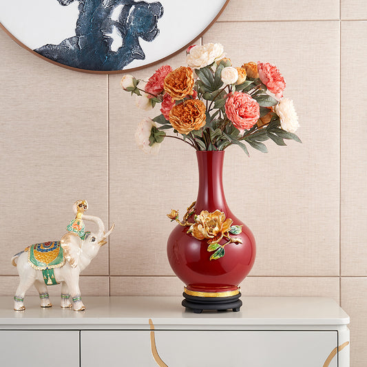 مزهرية الفاوانيا المذهبة "روبينو" 