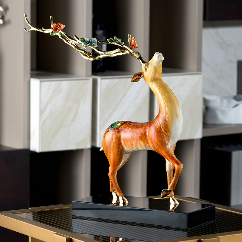 The "Sylva" Blooming Antler Stag Sculpture