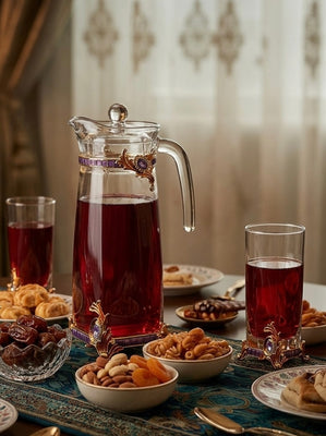 طقم إبريق وكأس طويل من الجمشت الإمبراطوري