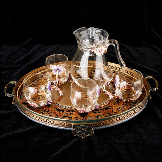 Meadow Blossom Glass Beverage Set