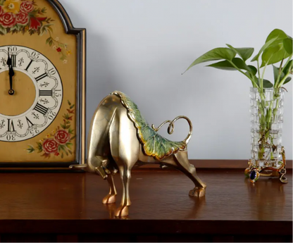 Gilded Bull of Power Ornament V1