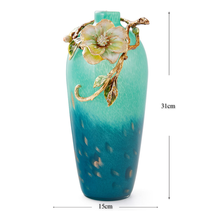 Emerald Tide "Spring Whisper" Art Vase