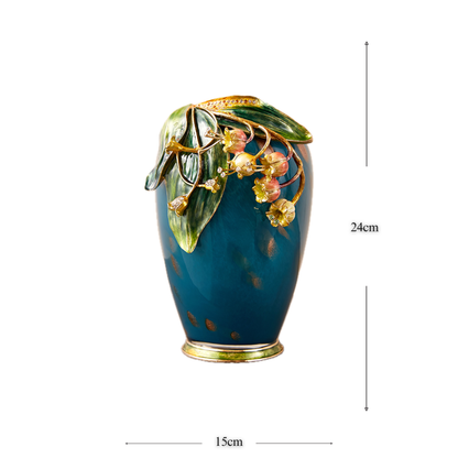 Azure Bloom "Spring Garland" Artisan Vase