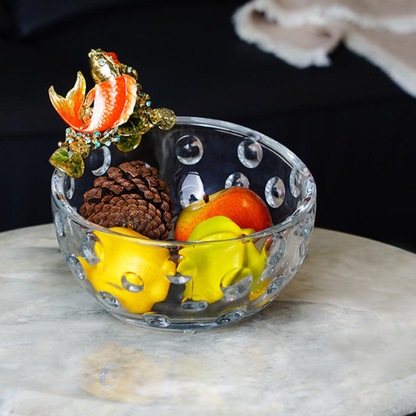 Golden Koi Crystal Ripple Bowl