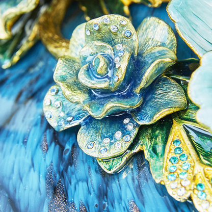 Azure Bloom Imperial Crackle Lamp