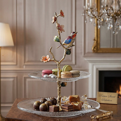 Golden Songbird Tiered Stand