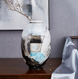 Monochrome Geometry Ceramic Vase