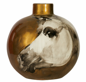 Equestrian Heritage Ceramic Vase