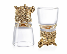 Golden Wolf Shot Glass