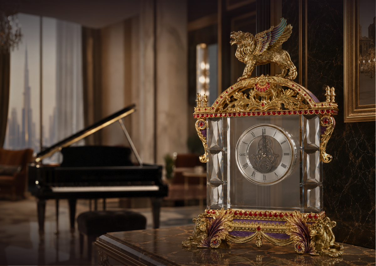 Majestic Winged Clock