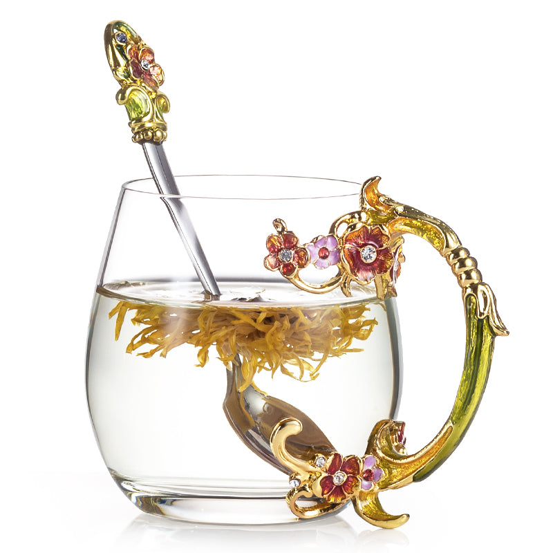 Golden Rose Garden Tea Cup