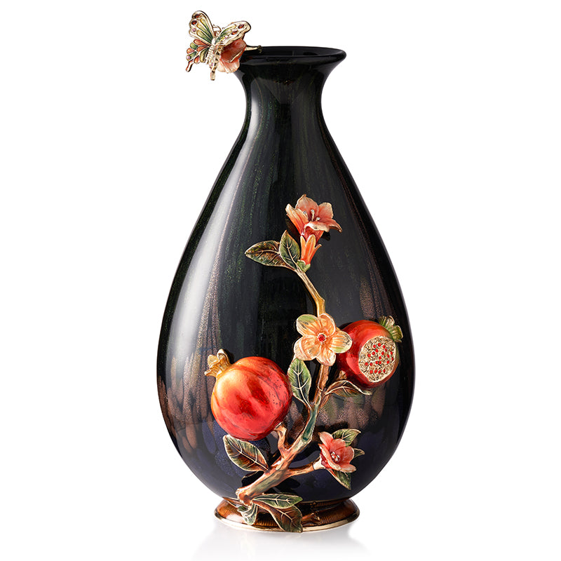 مزهرية زجاجية بتصميم خريفي