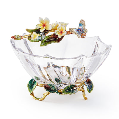 Spring Blossom Gilded Crystal Bowl