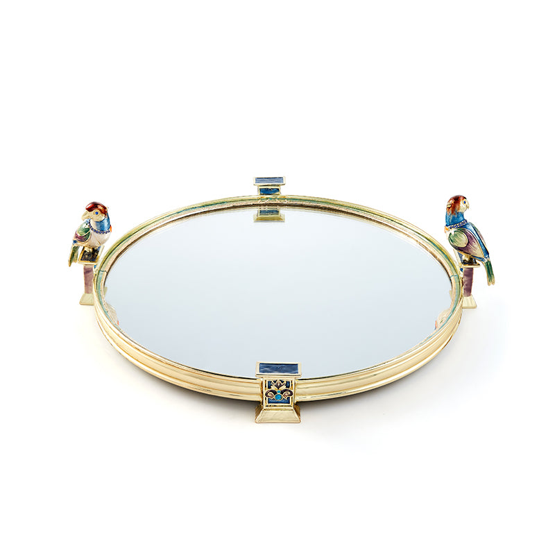 Sapphire Perch Mirrored Tray
