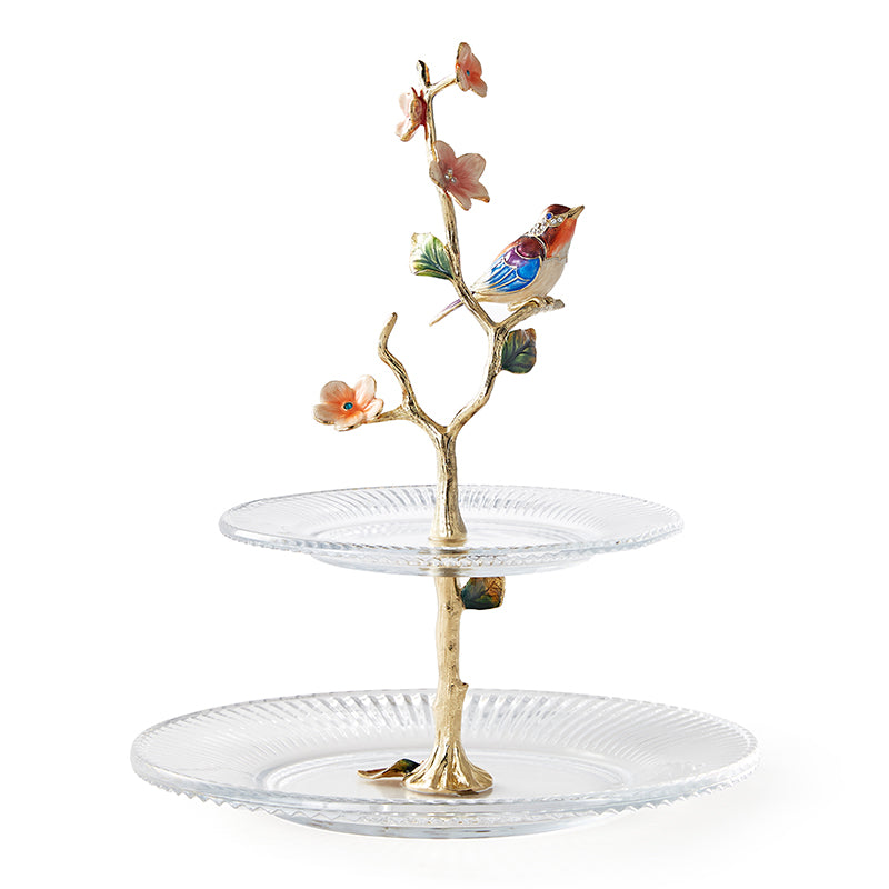 حامل الطيور المغردة الذهبية متعدد الطبقات