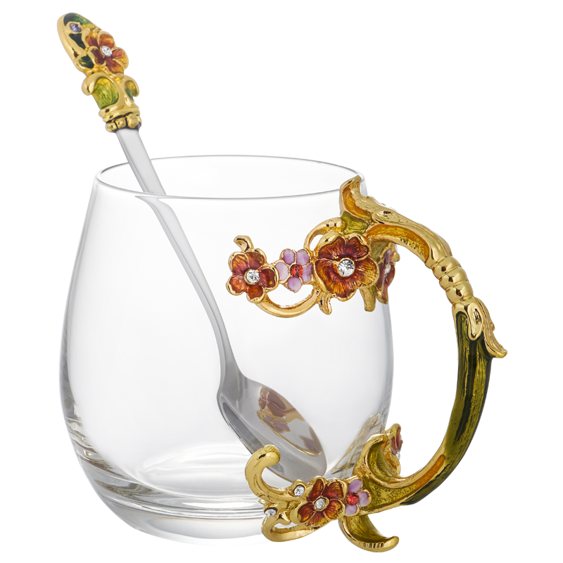 Golden Rose Garden Tea Cup