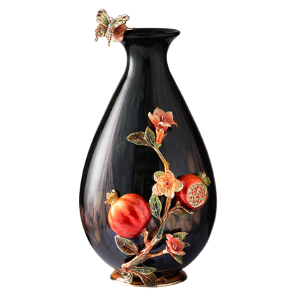 مزهرية زجاجية بتصميم خريفي