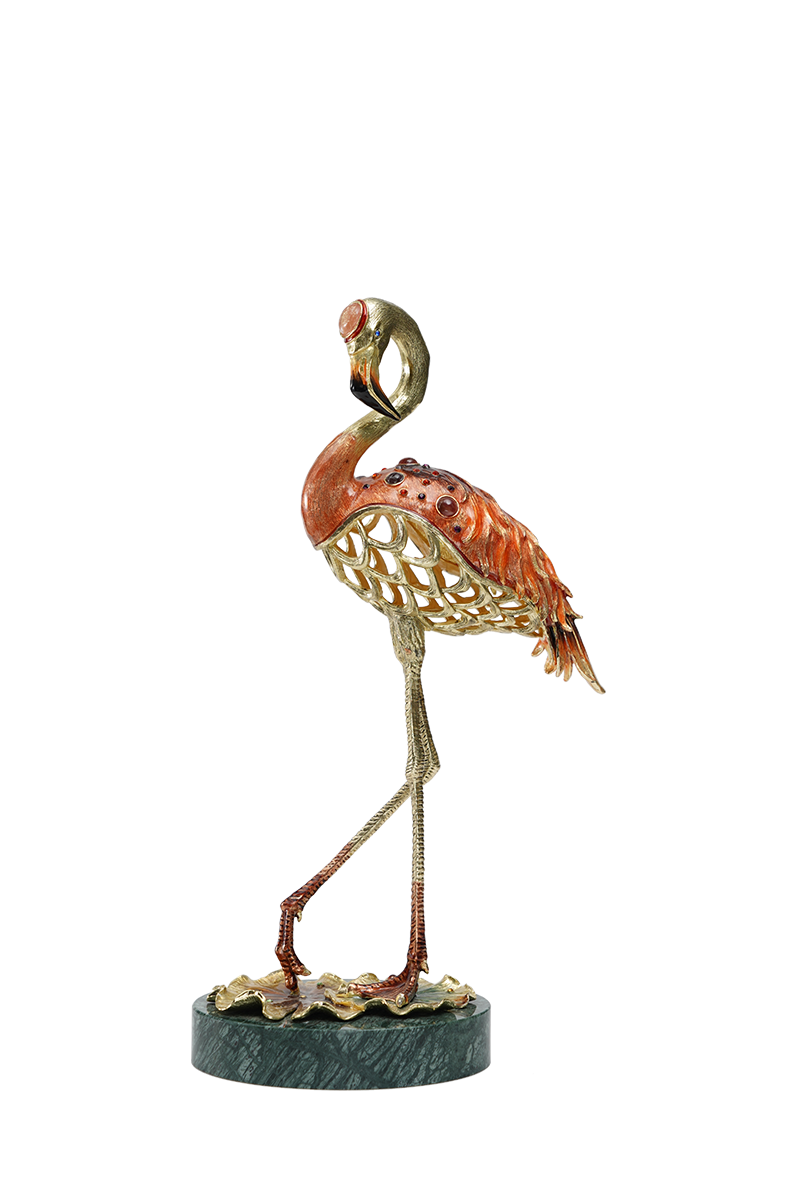 Gilded Flamingo Grace Artisan Sculpture