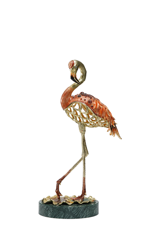 Gilded Flamingo Grace Artisan Sculpture
